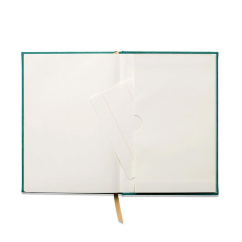 Green Linear Boxes Suede Journal