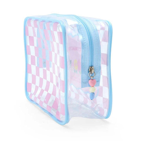 Pastel Check Sanrio Characters Clear Zipper Pouch