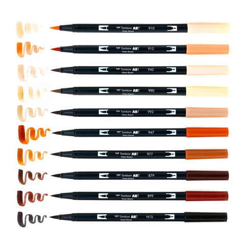 Portrait Dual Brush Pens, Set of 10