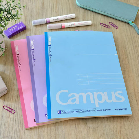 Campus College Ruled Notebooks, Pack of 3