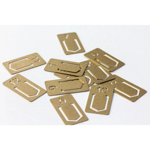 TRAVELER'S COMPANY Brass Number Clips