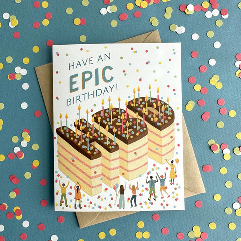 Epic Birthday Cake Card