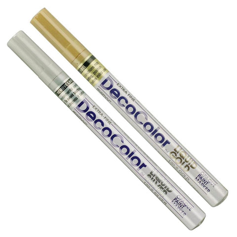 DecoColor Metallic Paint Markers, Extra-Fine