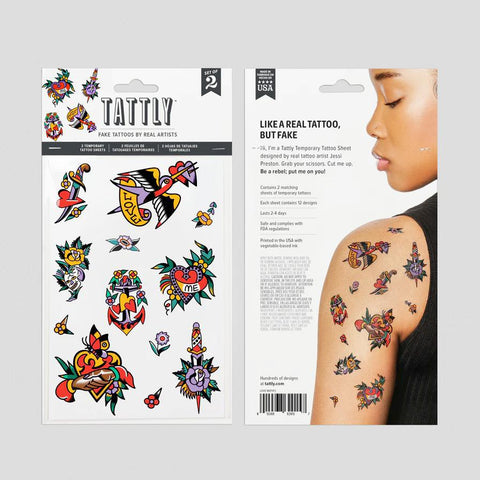 Love Motifs Tattoo Sheets