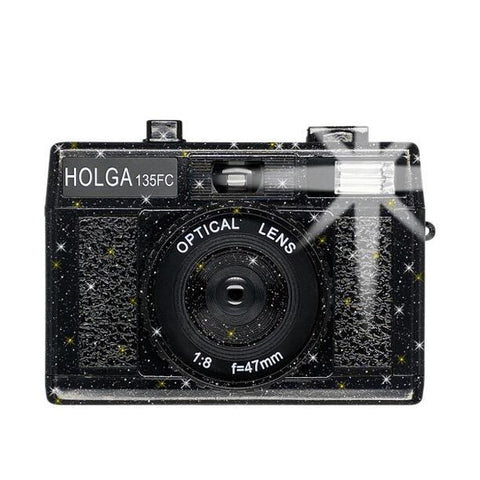 Black Sparkle Holga 135FC 35mm Film Camera