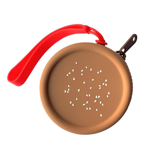 Burger Zipper Coin Pouch