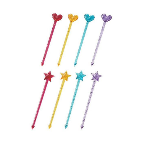 Glittery Hearts + Stars Food Picks