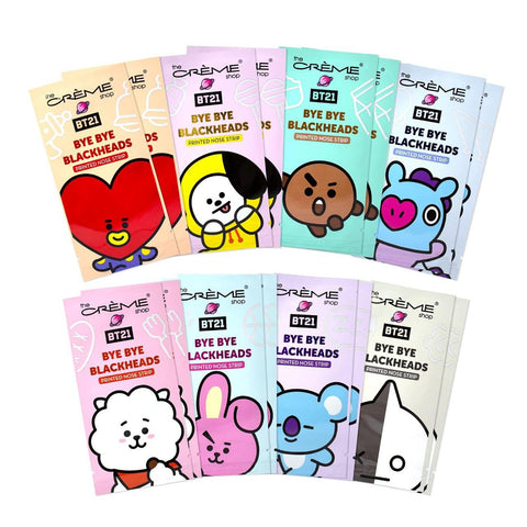 BT21: Bye Bye Blackheads Printed Pore Strips, Pack of 16