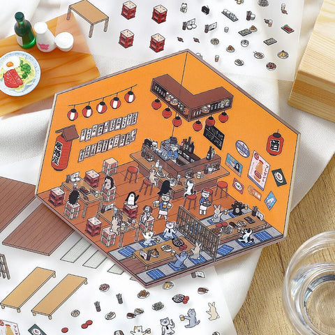 Izakaya Isometric Sticker Scene