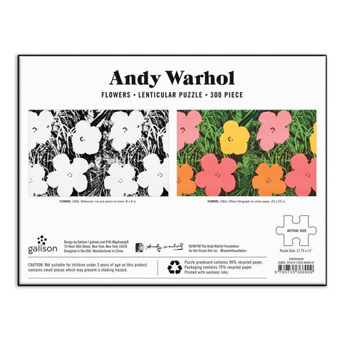 Andy Warhol Flowers 300 Piece Lenticular Puzzle
