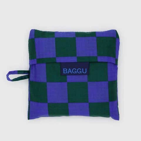 Standard Reusable Tote: Iris Green Check