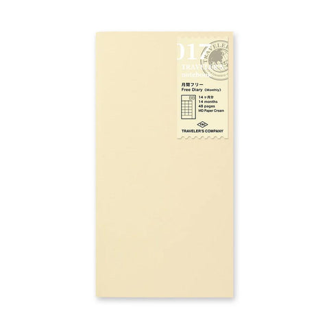 TRAVELER'S notebook, Regular Size, 017 - Free Diary (Monthly)