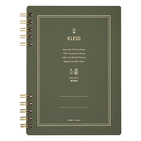 Marechal Ring Notebooks, 2mm Grid, Olive Drab