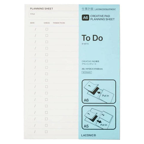 A6 Planning Sheet Pads
