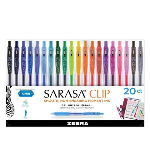 Sarasa Clip Gel Pens, Set of 20
