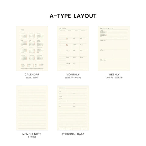 Good Luck Cat 2026 Weekly Planner Diary