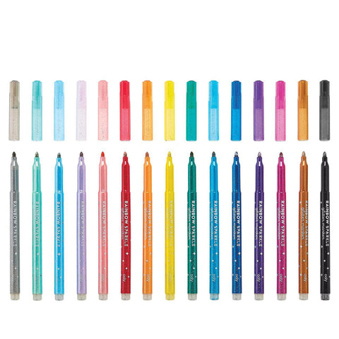 Rainbow Sparkle Glitter Marker Set