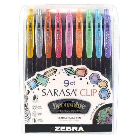 Sarasa Clip Decoshine Retractable Gel Pen Set