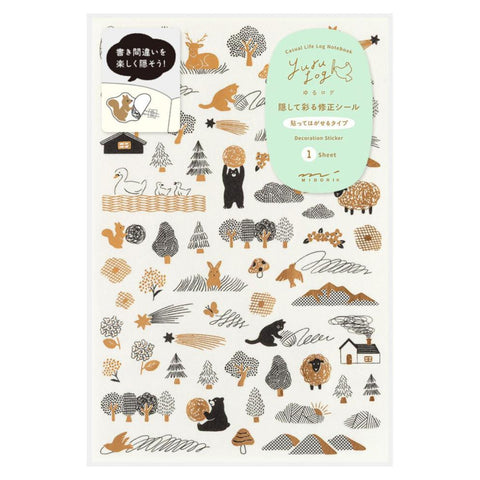 Yuru Log Sticker Sheets, Camouflage Forest