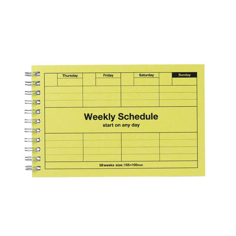 Undated Weekly Schedule