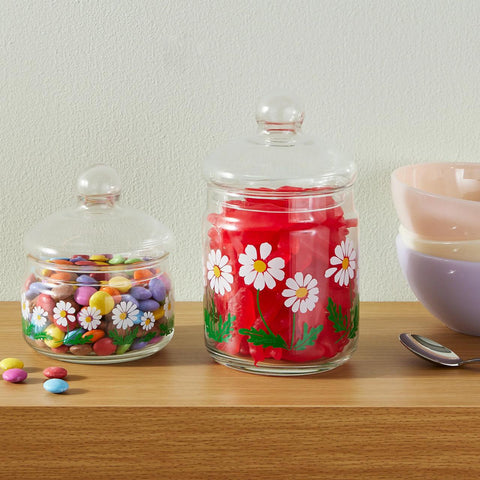 Retro Glass Jar, Wildflower