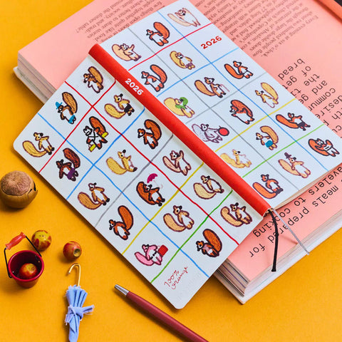Squirrel’s Moving Day Hobonichi Techo Weeks 2026 Planner
