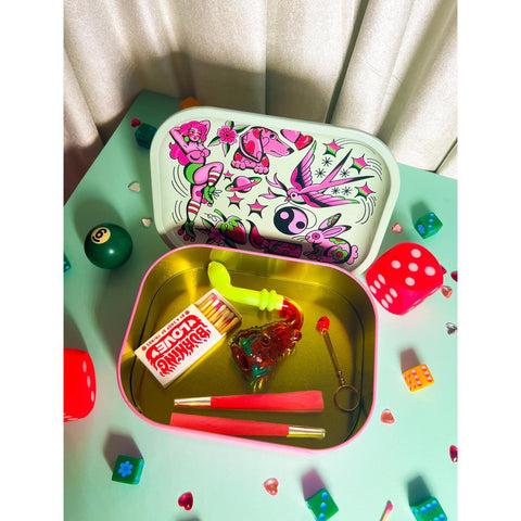 Flash Art Rolling Tray Stash Box