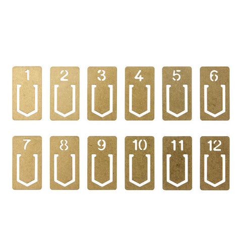 TRAVELER'S COMPANY Brass Number Clips