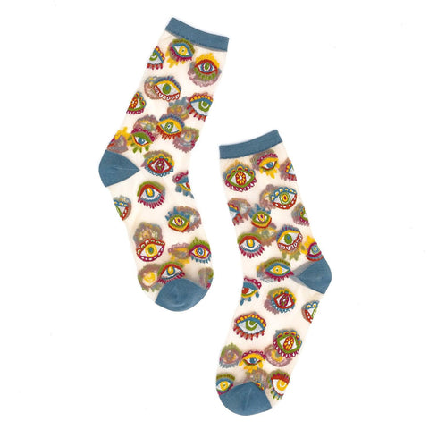 Evil Eye Sheer Socks