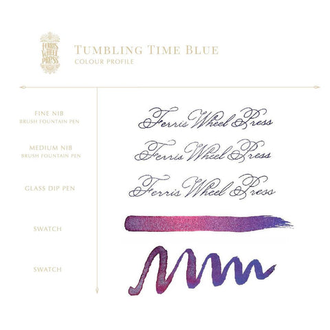Tumbling Time Blue FerriTales Fountain Pen Ink