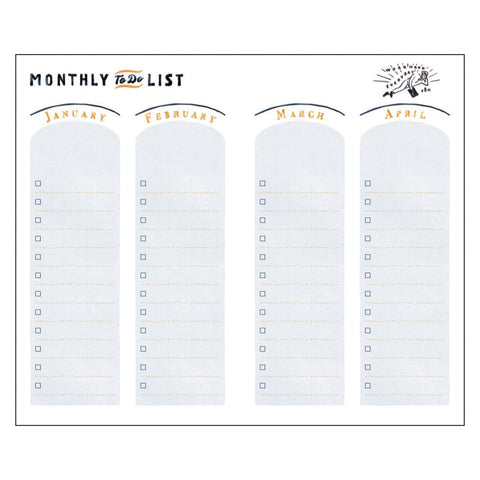 Chalkboy 2025 Monthly Schedule Notebook, Navy