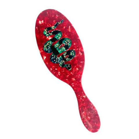 Snake Hand-Painted Acetate Hair Brush