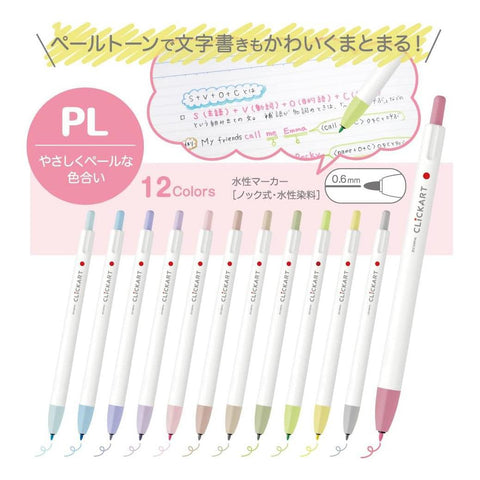CLiCKART Marker Pen Set, Pastel Colors