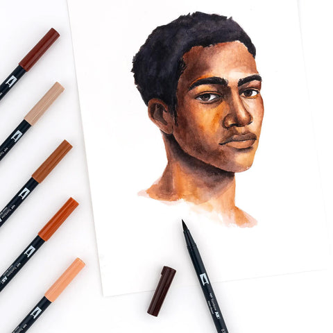 Portrait Dual Brush Pens, Set of 6