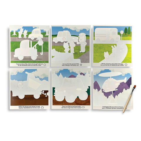 Helpful Vehicles Water Amaze Reveal Boards