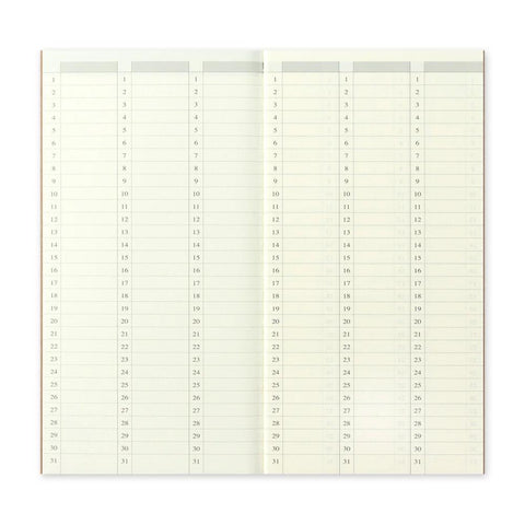 TRAVELER'S notebook, Regular Size, 018 - Free Diary (Weekly Vertical)