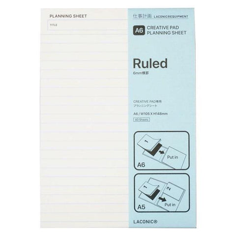 A6 Planning Sheet Pads