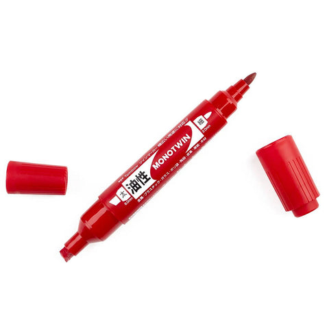 MONO Twin Bold Permanent Marker, Red