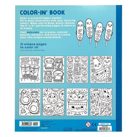 Happy Snacks Color-in' Book