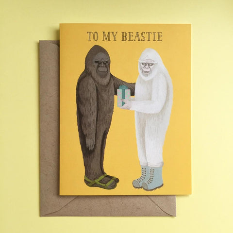Bigfoot + Yeti Beastie Card