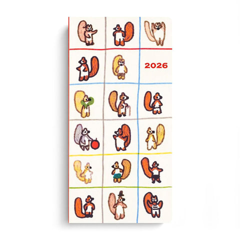 Squirrel’s Moving Day Hobonichi Techo Weeks 2026 Planner