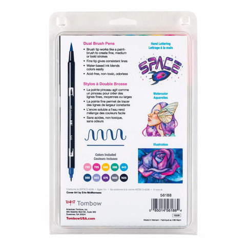 Galaxy Dual Brush Pens, Set of 10