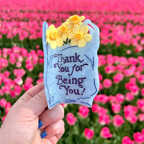 Thank You Bag Hair Claw
