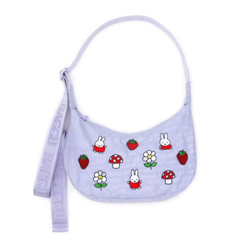 Small Nylon Crescent Bag: Embroidered Miffy