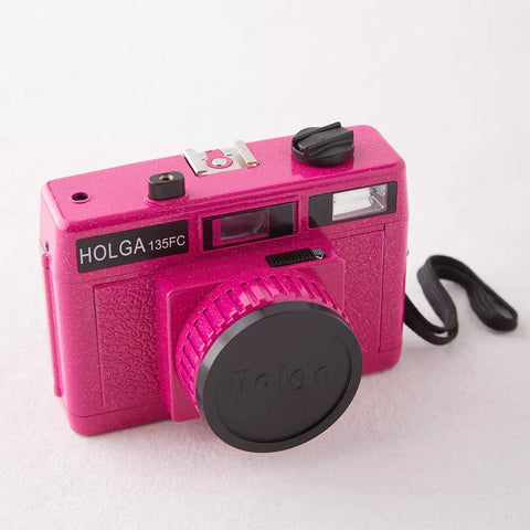 Pink Sparkle Holga 135FC 35mm Film Camera