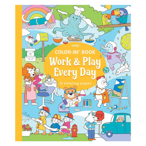 Work + Play Every Day Color-in' Book