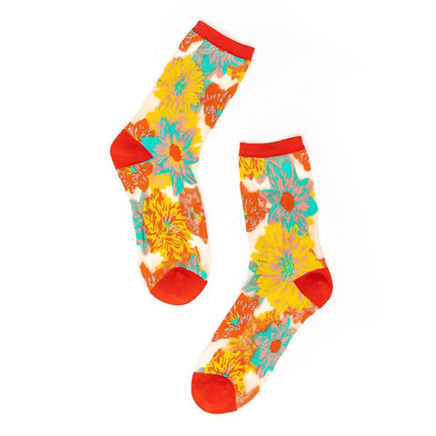 Flower Power Sheer Socks