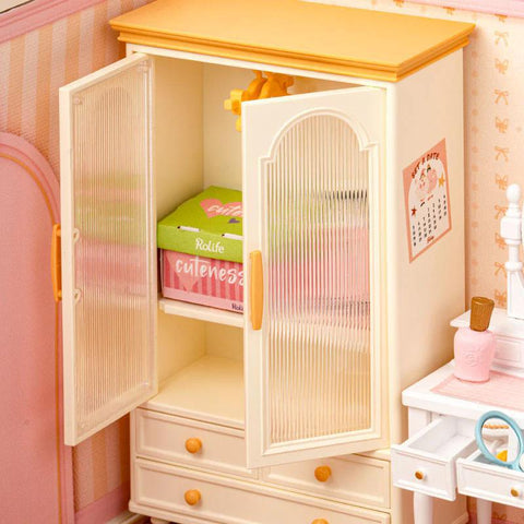 Lovely Pink Bedroom DIY Miniature Kit