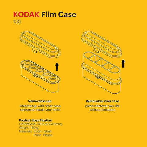 Kodak 35mm Film Steel Case, Silver