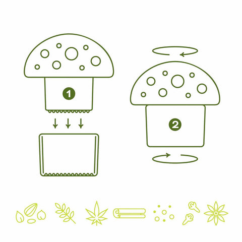Merry Mushroom Herb Grinder